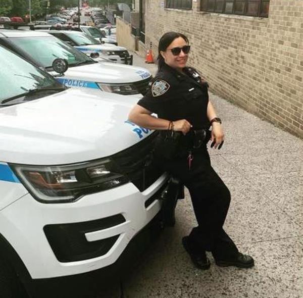 Baez struck a pose on an NYPD patrol car and posted it on Instagram in 2020.