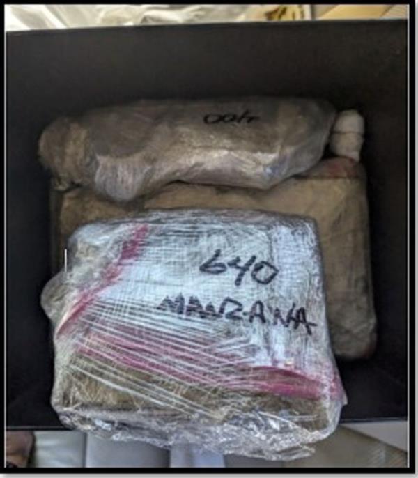 One of the packages Baez allegedly handed to the police informer on Thursday, co<em></em>ntaining 640 grams of suspected fentanyl, officials said.